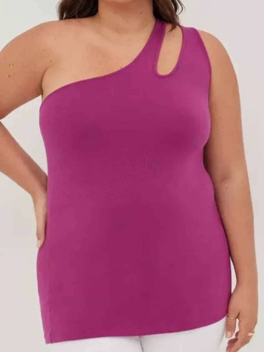 Torrid NWT Shoulder Cut out Foxy Tank. Sz 3X. Berry